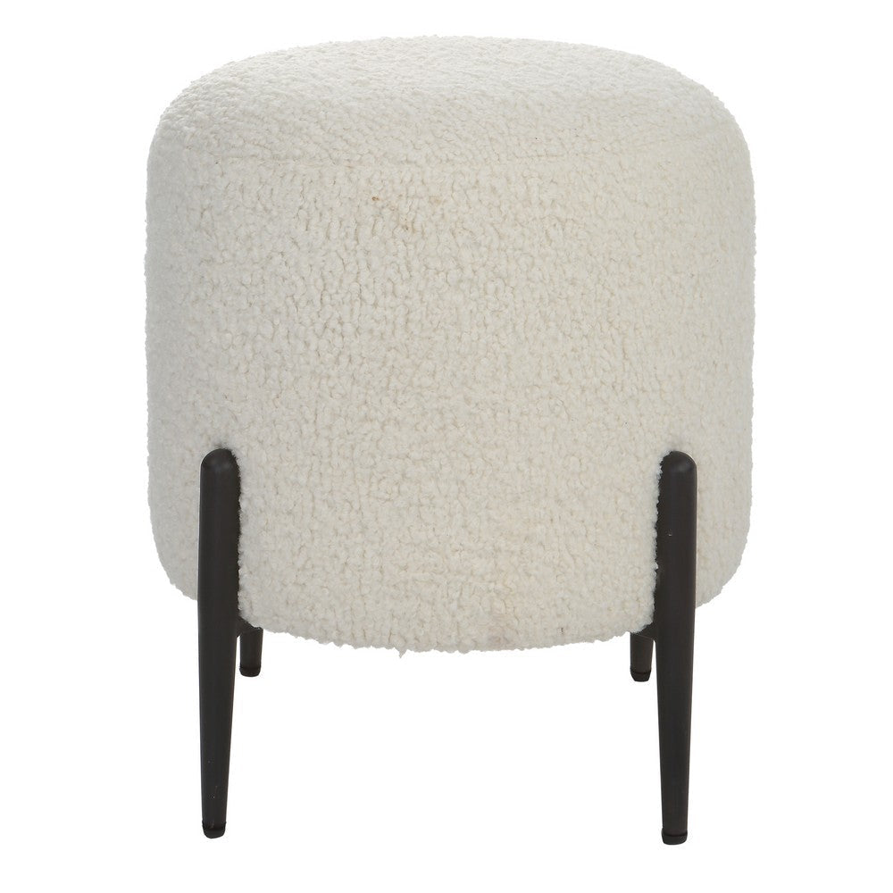 Uttermost Arles White Shearling Ottoman By Casagear Home