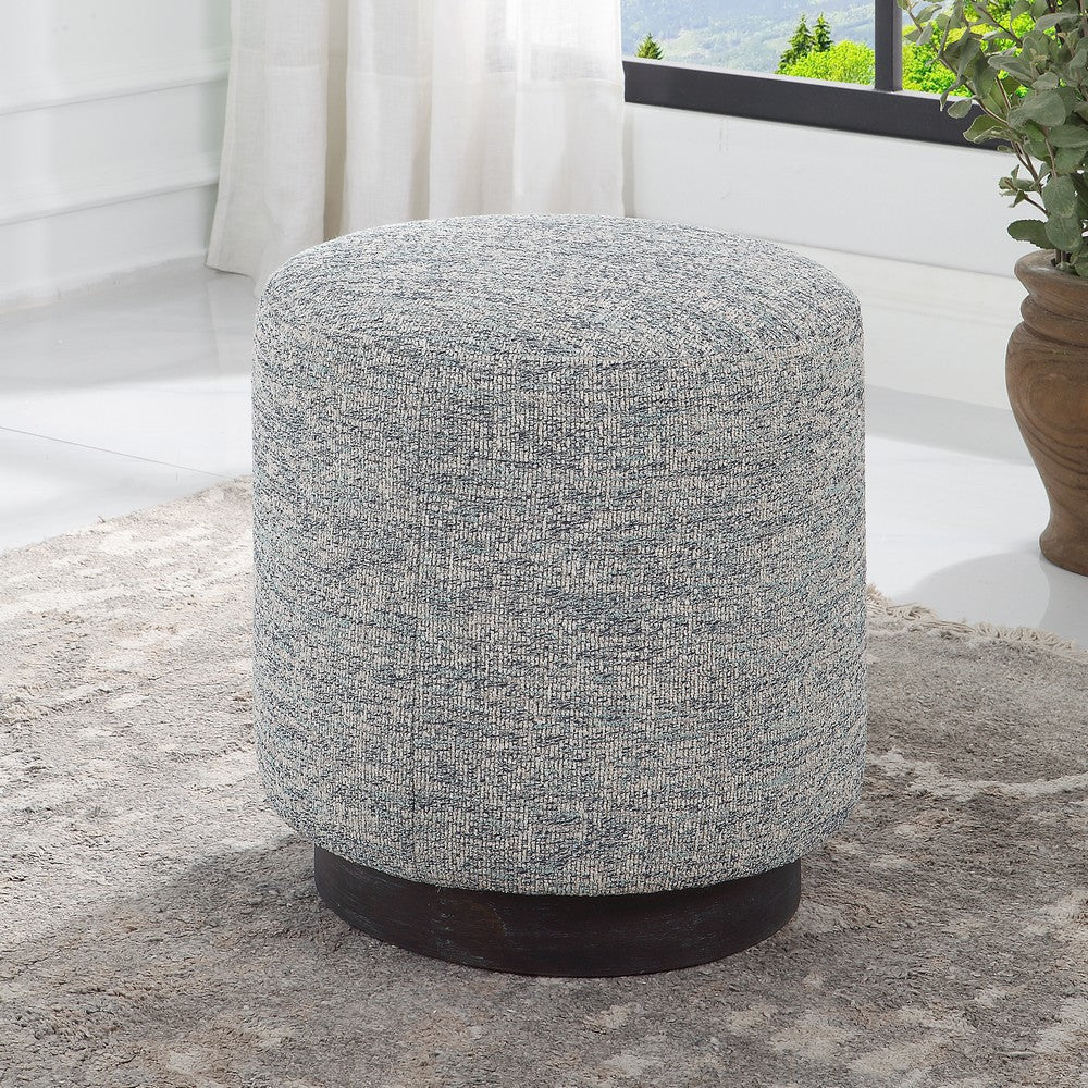 Uttermost Avila Tweed Round Ottoman By Casagear Home UT-23731