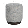 Uttermost Avila Tweed Round Ottoman By Casagear Home UT-23731