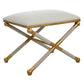 Uttermost Socialite White Small Bench By Casagear Home