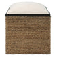 Uttermost Island Square Straw Accent Stool By Casagear Home