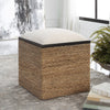 Uttermost Island Square Straw Accent Stool By Casagear Home UT-23735