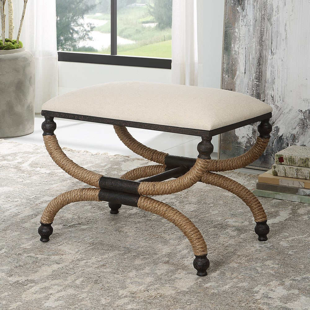 Uttermost Icaria Upholstered Small Bench By Casagear Home UT-23741