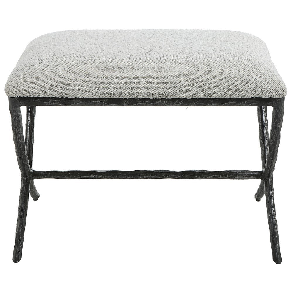 Uttermost Brisby Gray Fabric Small Bench By Casagear Home