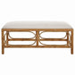 Uttermost Laguna White Fabric Rattan Bench By Casagear Home