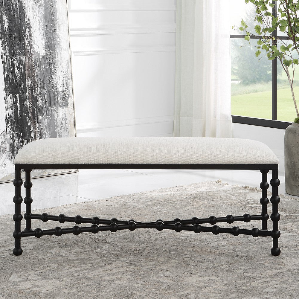 Uttermost Iron Drops Cushioned Bench By Casagear Home UT-23756