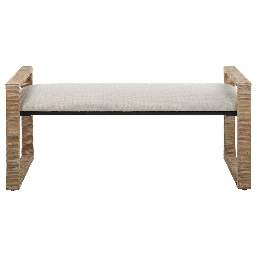 Uttermost Areca Coastal Rattan Bench By Casagear Home