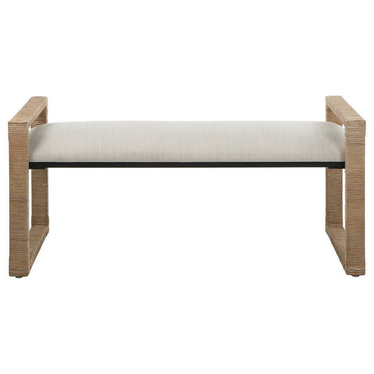 Uttermost Areca Coastal Rattan Bench By Casagear Home