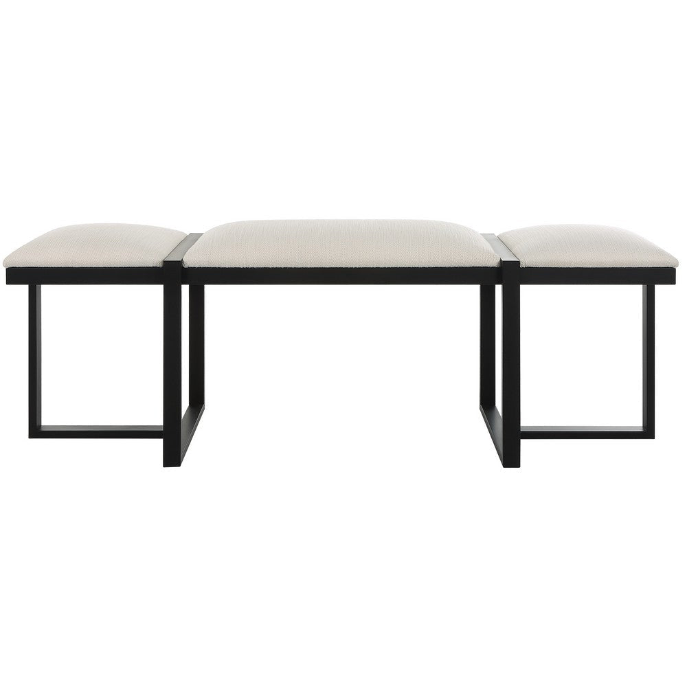 Uttermost Triple Cloud Modern Upholstered Bench By Casagear Home