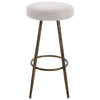 Uttermost Braven White Fabric Counter Stool By Casagear Home UT-23771