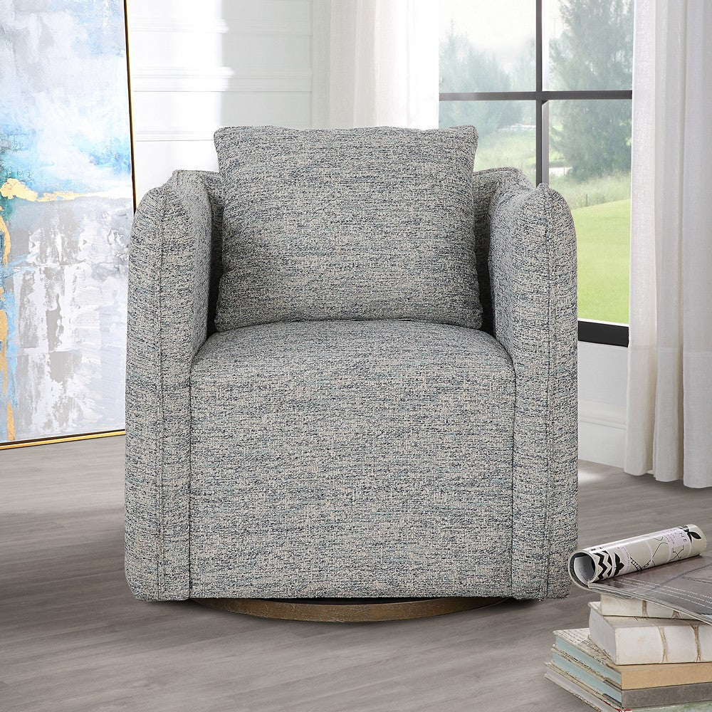 Uttermost Corben Blue Swivel Chair By Casagear Home UT-23820