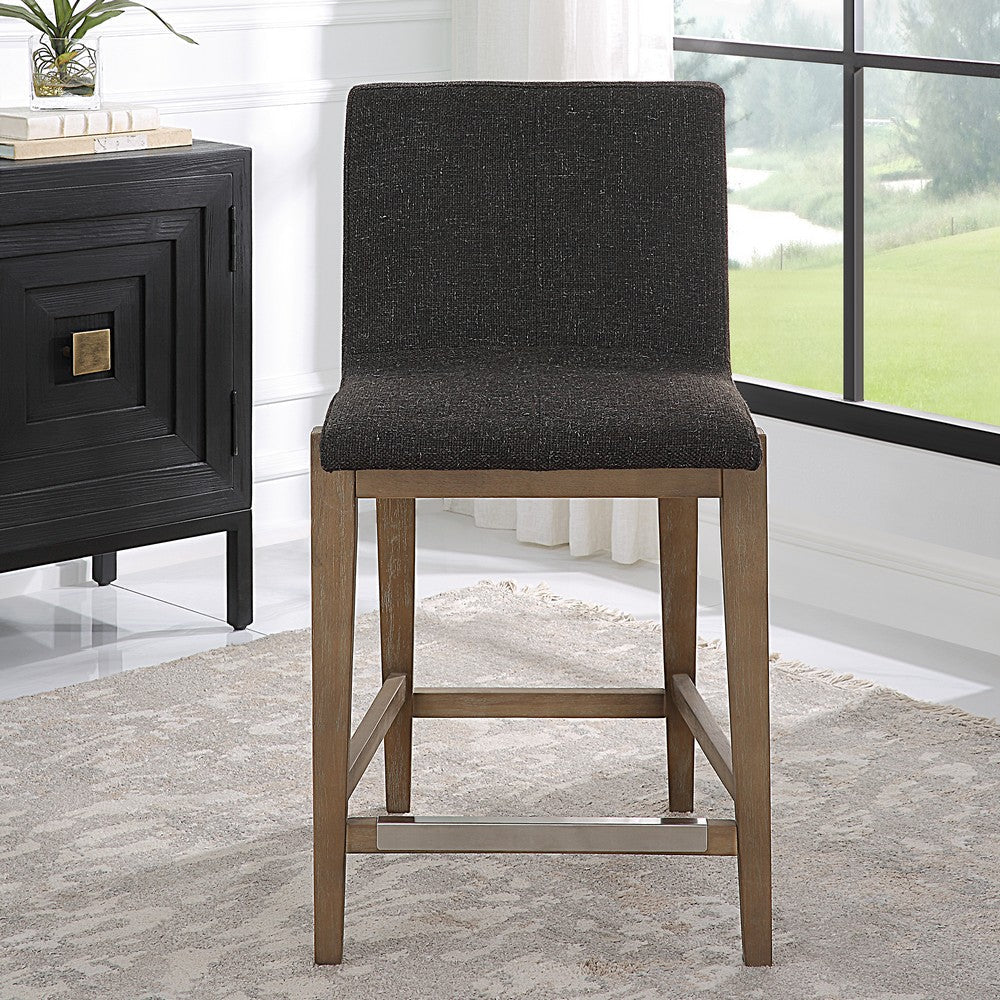 Uttermost Klemens Chocolate Counter Stool By Casagear Home UT-23822