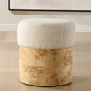 Uttermost Swirls Poplar Ivory Ottoman UT-23855