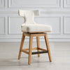 Uttermost Klismos Off-White Fabric Counter Stool