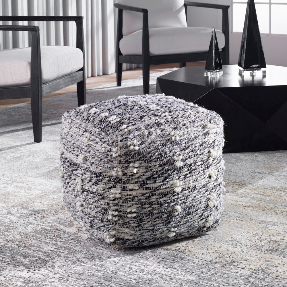 Uttermost Narol Gray Pouf By Casagear Home UT-23974