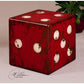 Uttermost Dice Red Accent Table By Casagear Home UT-24168