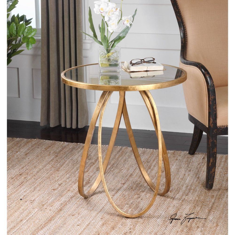 Uttermost Montrez Gold Side Table By Casagear Home UT-24410