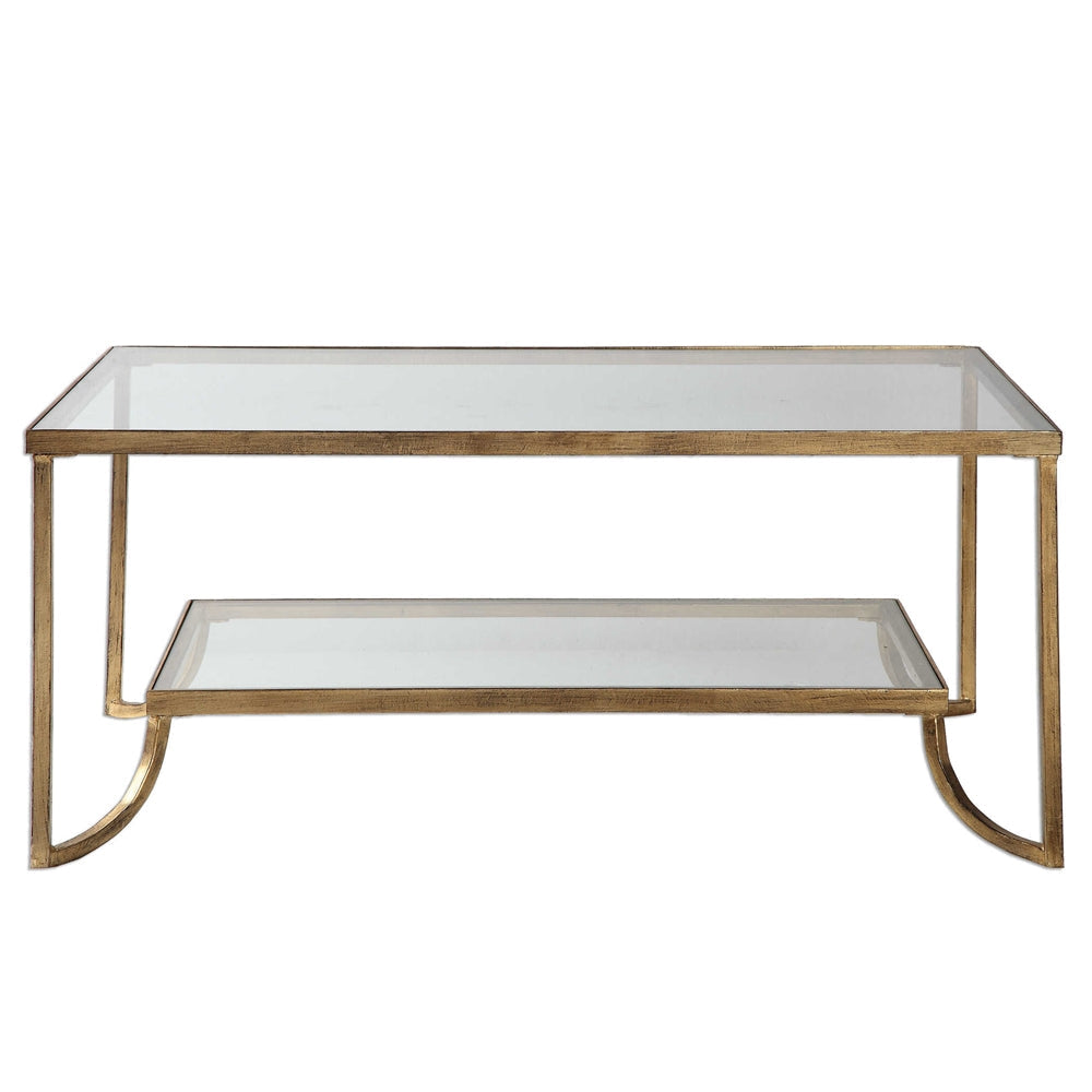 Uttermost Katina Gold Leaf Coffee Table By Casagear Home