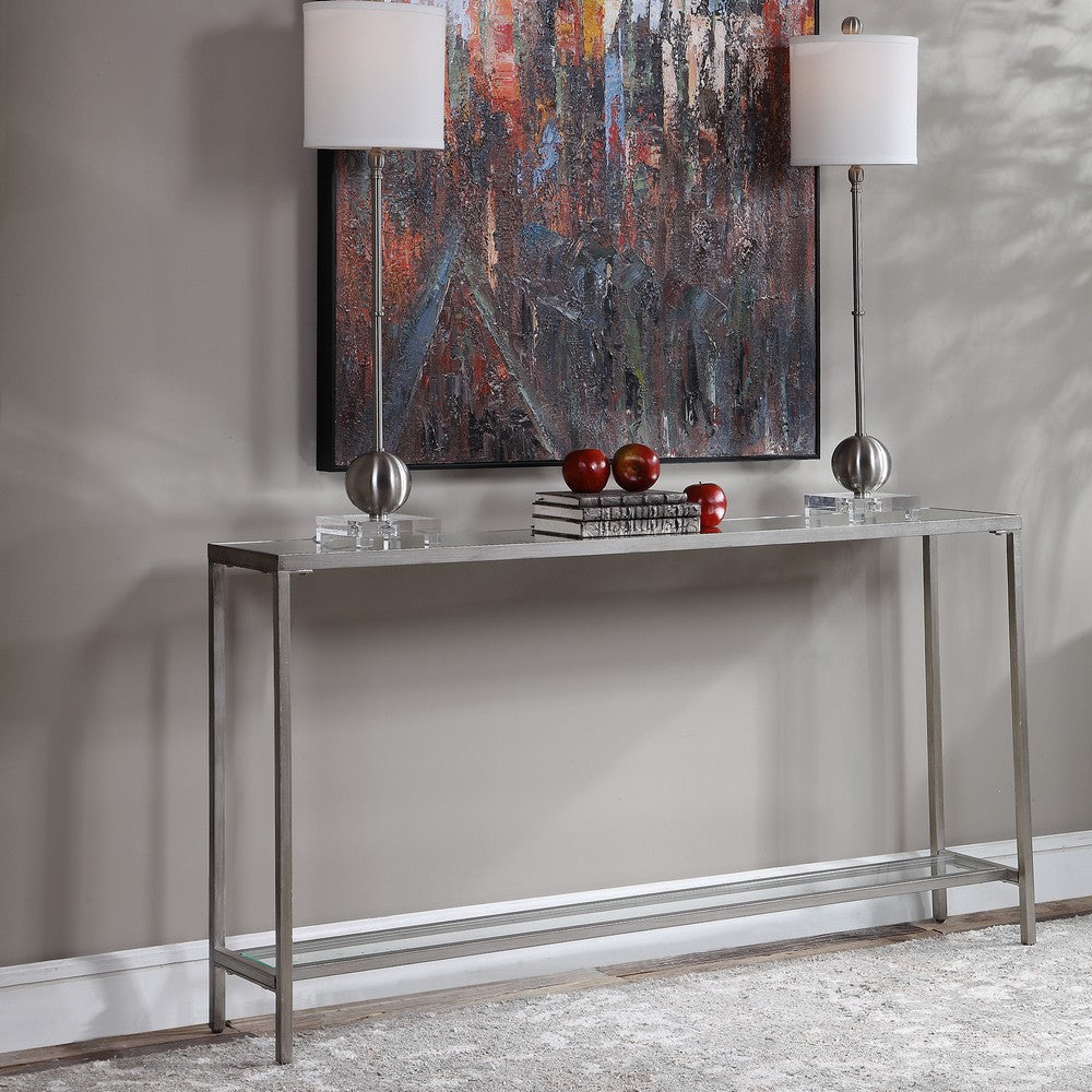 Uttermost Hayley Silver Console Table By Casagear Home UT-24913