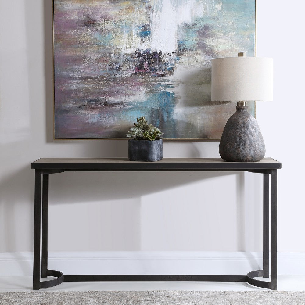 Uttermost Basuto Steel Console Table By Casagear Home