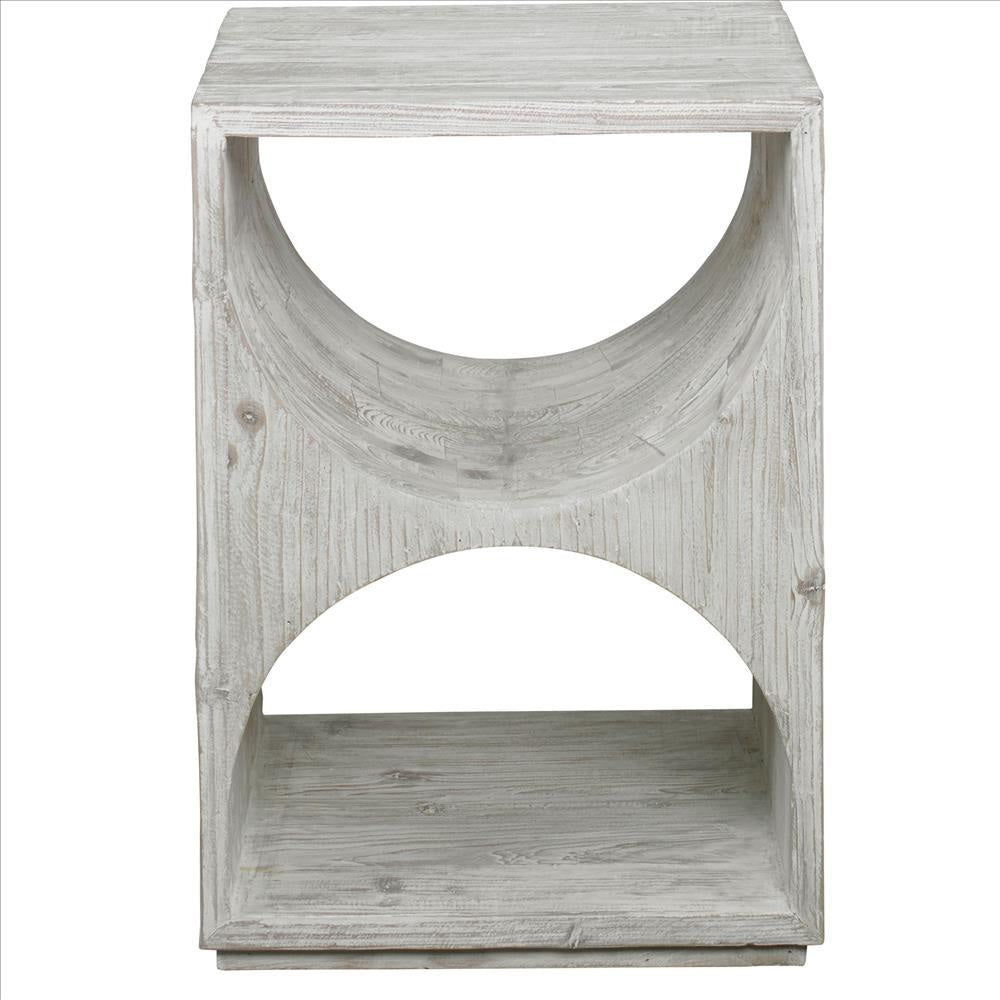 Uttermost Hans White Side Table By Casagear Home UT-24969