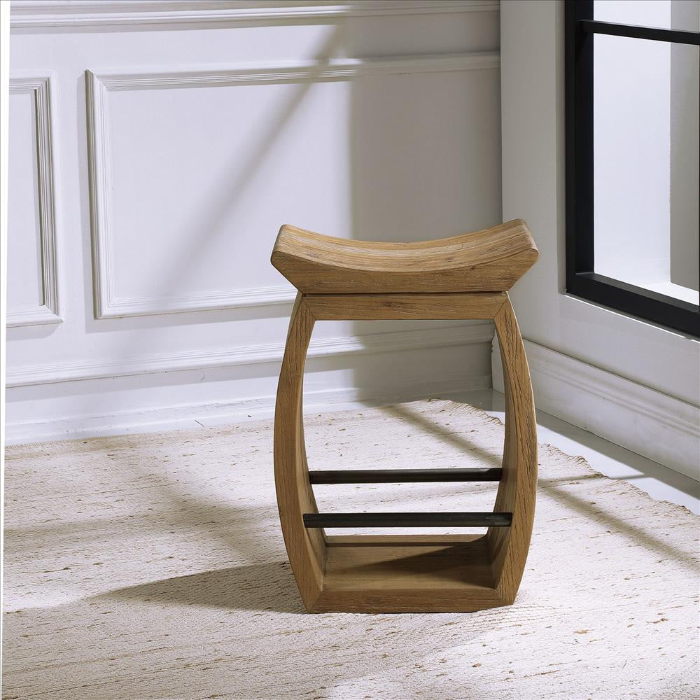 Uttermost Connor Modern Wood Counter Stool By Casagear Home UT-24988