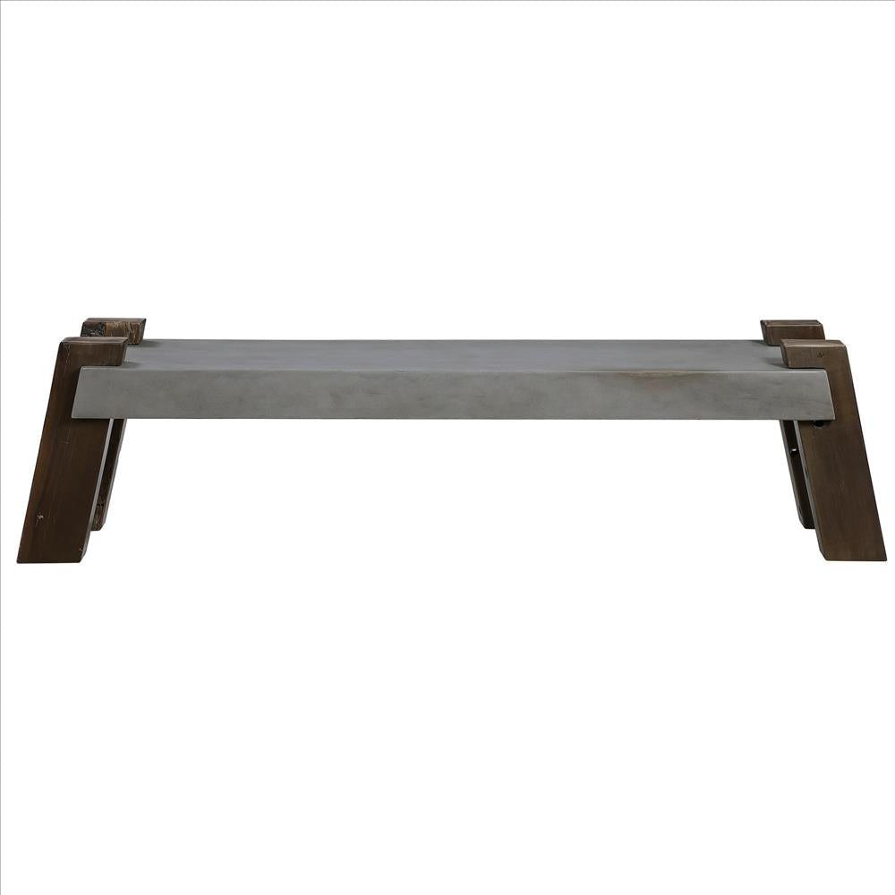 Uttermost Lavin Industrial Concrete Bench By Casagear Home