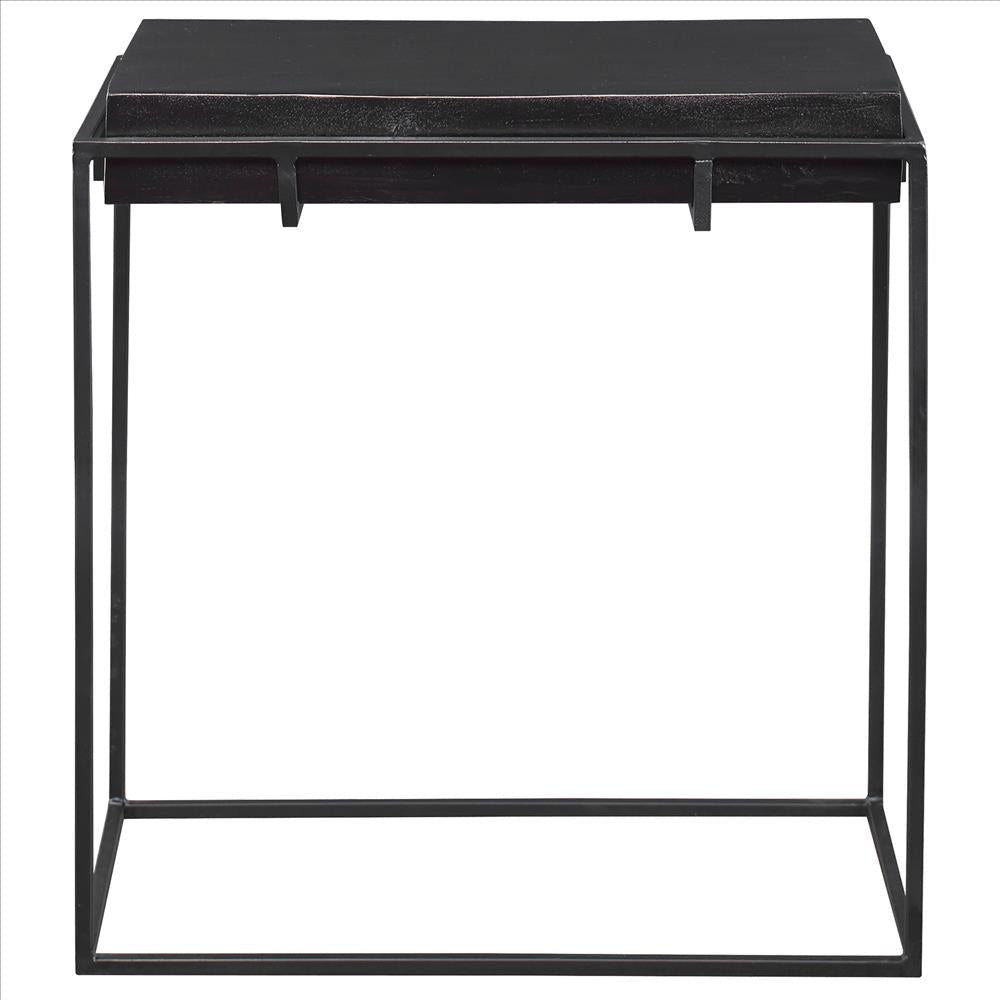 Uttermost Telone Modern Black Side Table By Casagear Home