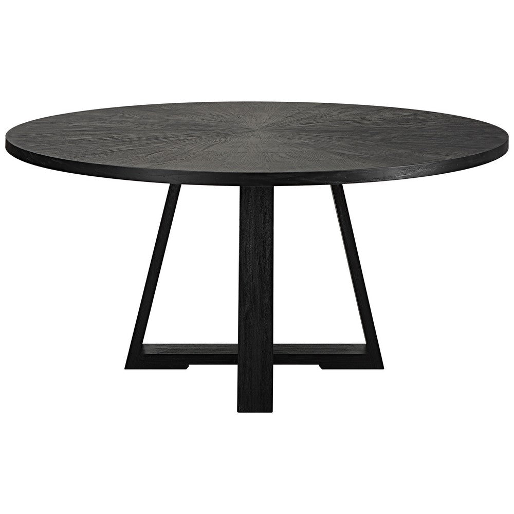 Uttermost Gidran Round Black Dining Table By Casagear Home UT-25206