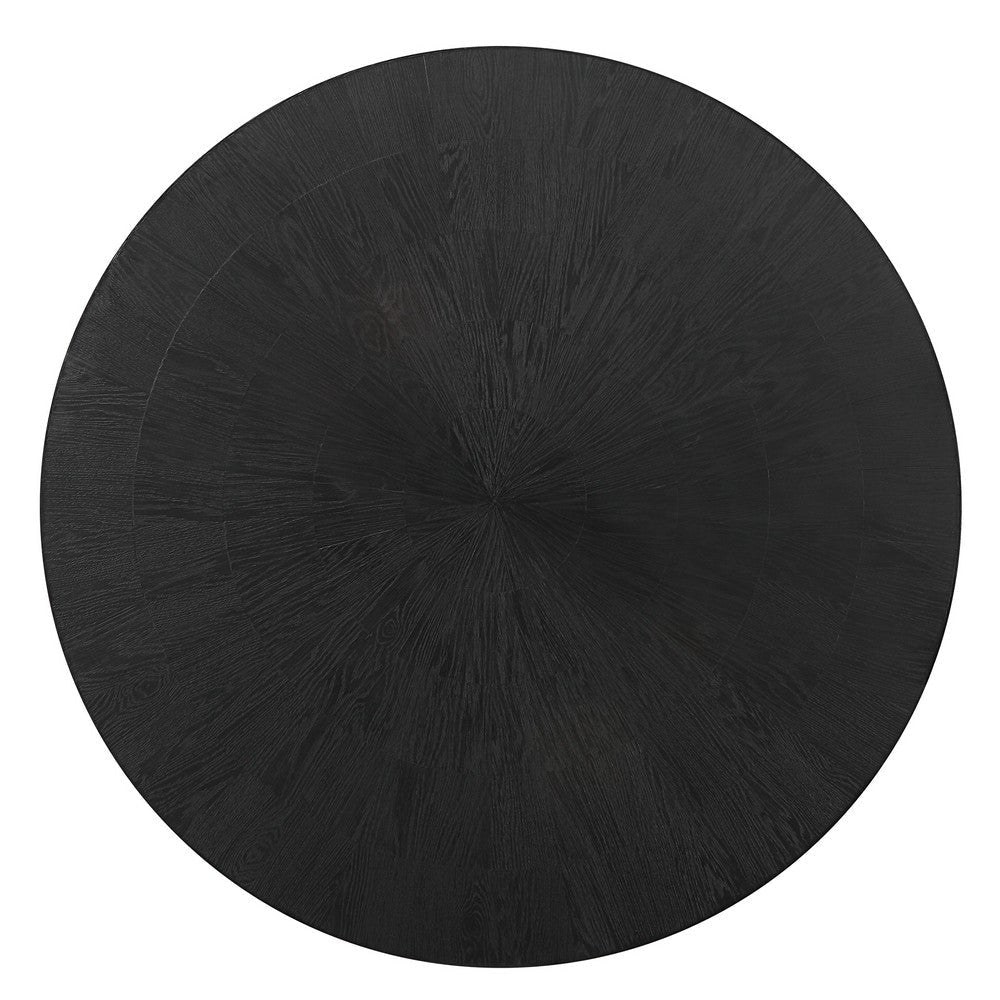 Uttermost Gidran Round Black Dining Table By Casagear Home UT-25206