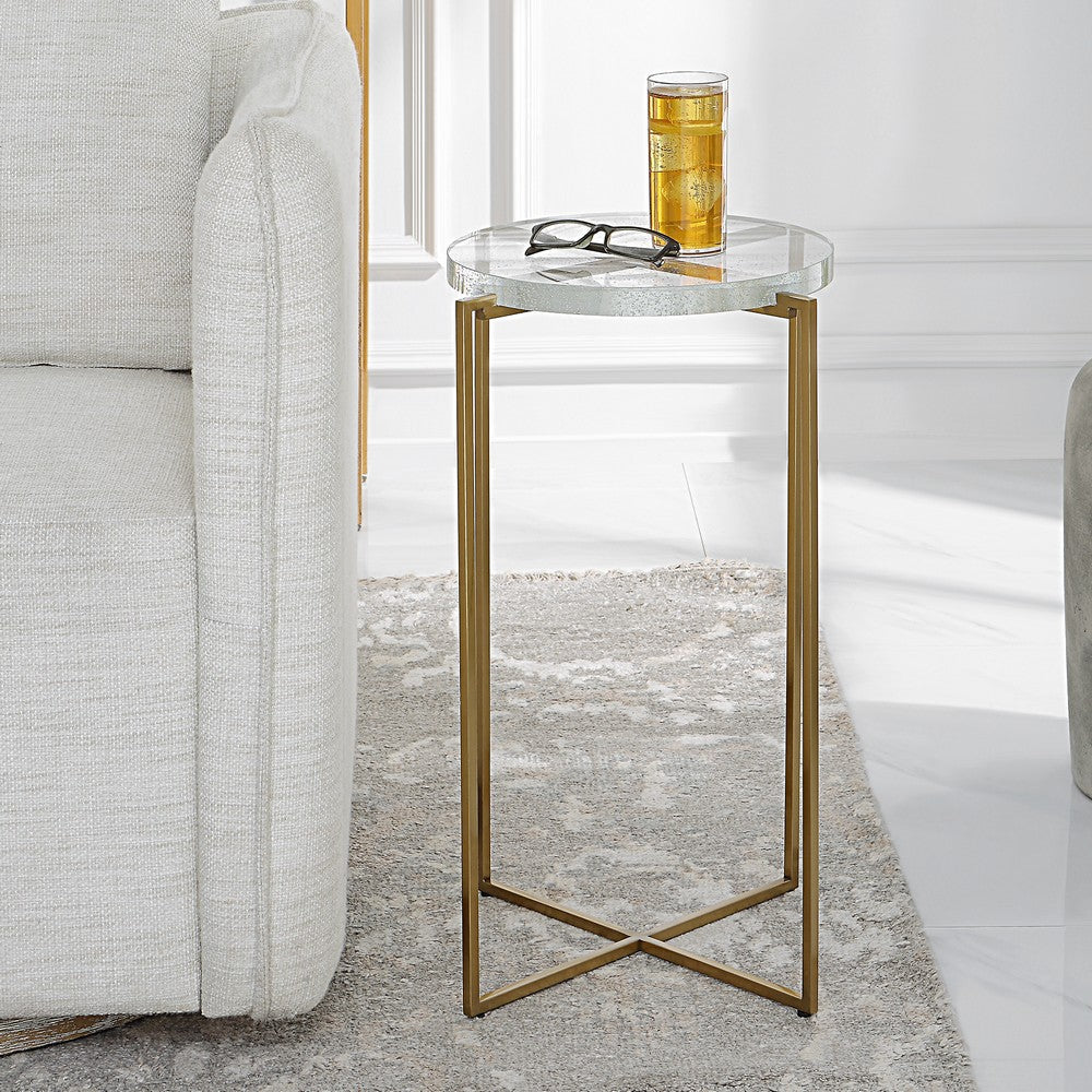 Uttermost Star-crossed Glass Accent Table By Casagear Home UT-25226