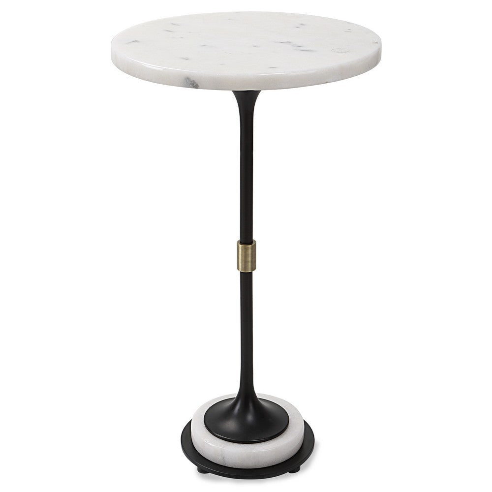 Uttermost Sentry White Marble Accent Table By Casagear Home