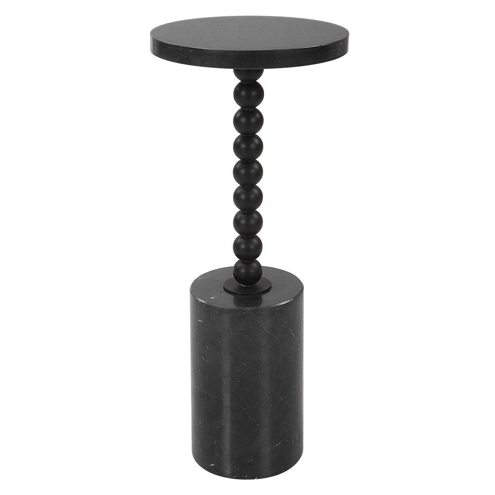 Uttermost Bead Black Marble Drink Table By Casagear Home