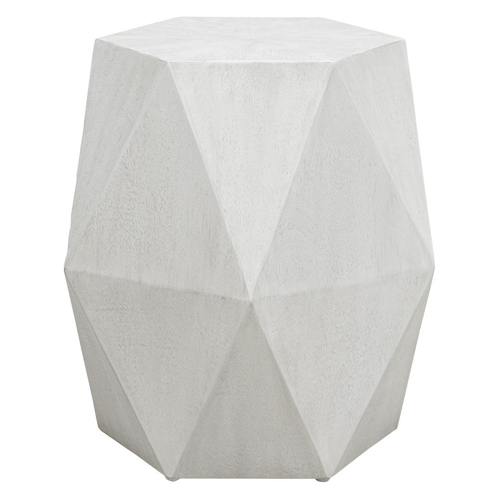 Uttermost Volker White Geometric Accent Table By Casagear Home