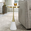 Uttermost Apex White Concrete Accent Table By Casagear Home UT-25281