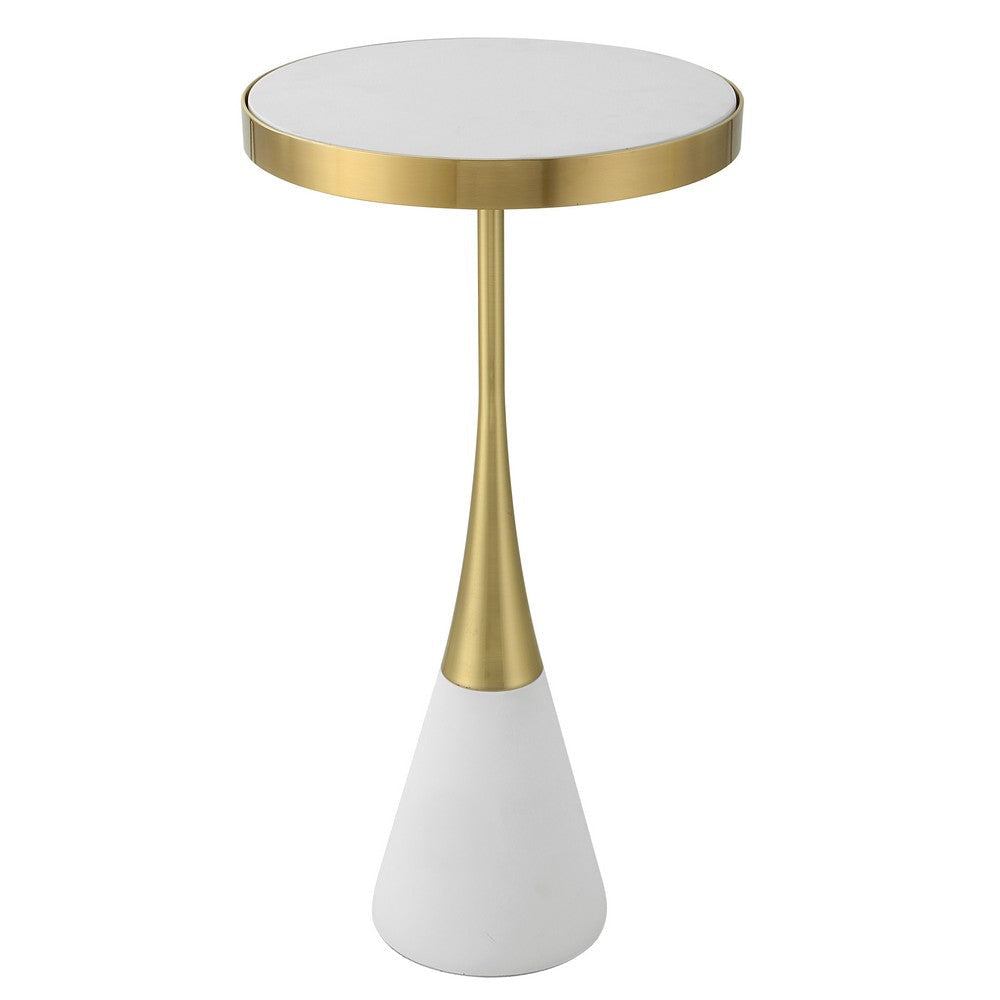 Uttermost Apex White Concrete Accent Table By Casagear Home