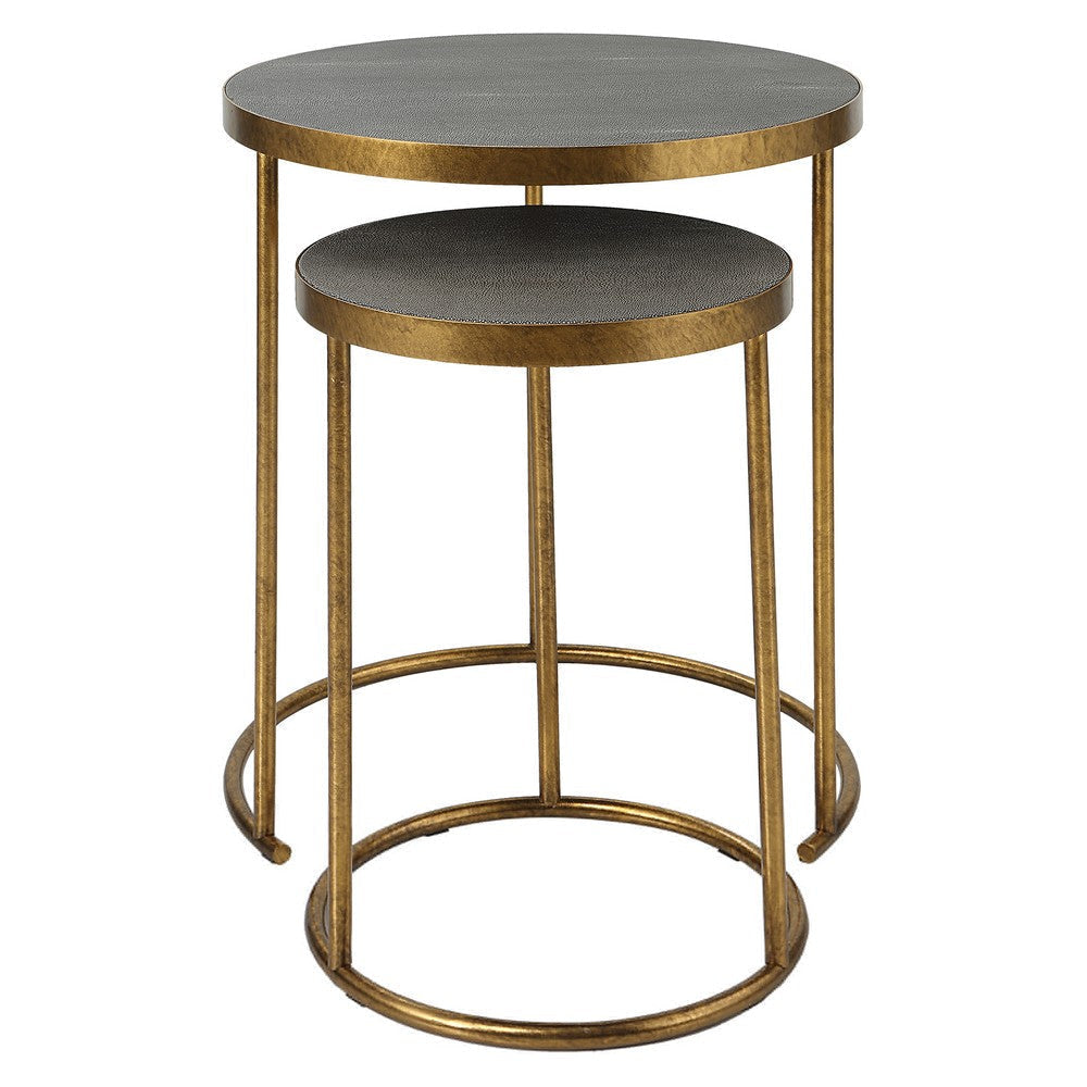 Uttermost Aragon Brass Nesting Tables S/2 By Casagear Home UT-25284