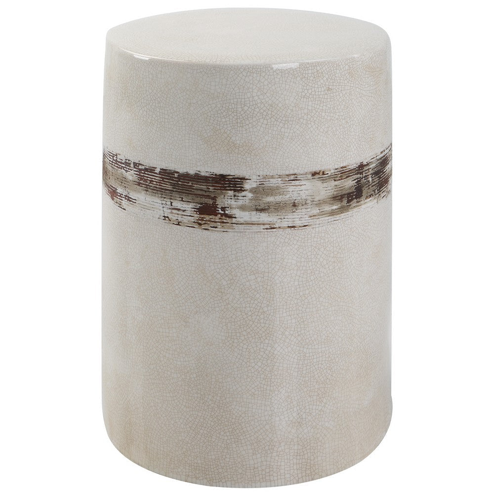 Uttermost Comanche White Ceramic Garden Stool By Casagear Home