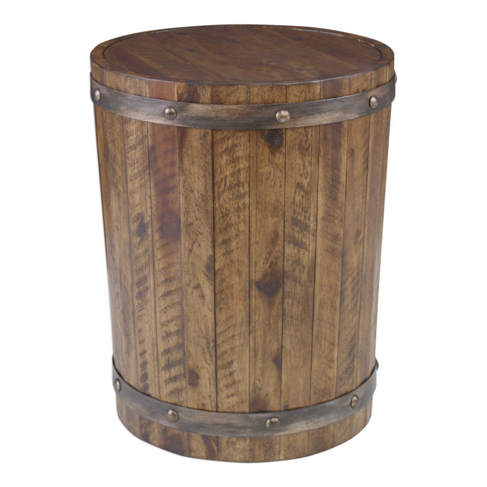 Uttermost Ceylon Wine Barrel Side Table By Casagear Home