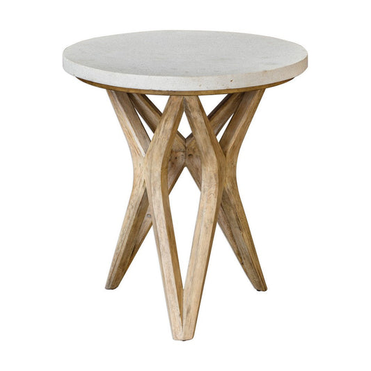 Uttermost Marnie Limestone Side Table By Casagear Home