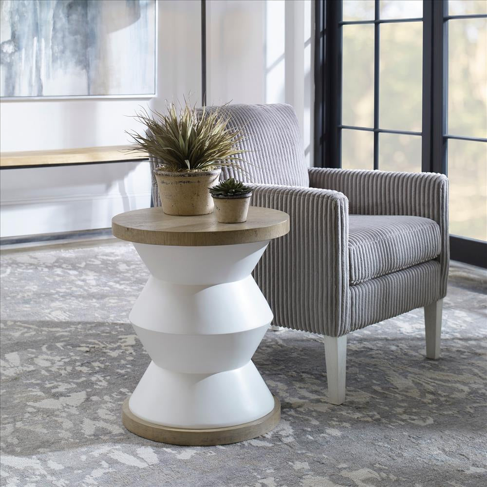 Uttermost Spool Geometric Side Table By Casagear Home UT-25488