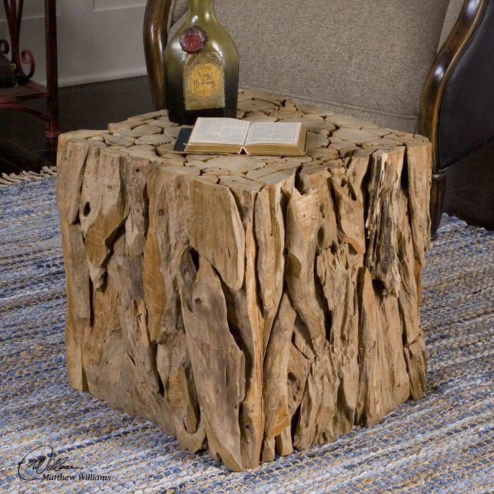 Uttermost Teak Root Bunching Cube By Casagear Home UT-25592