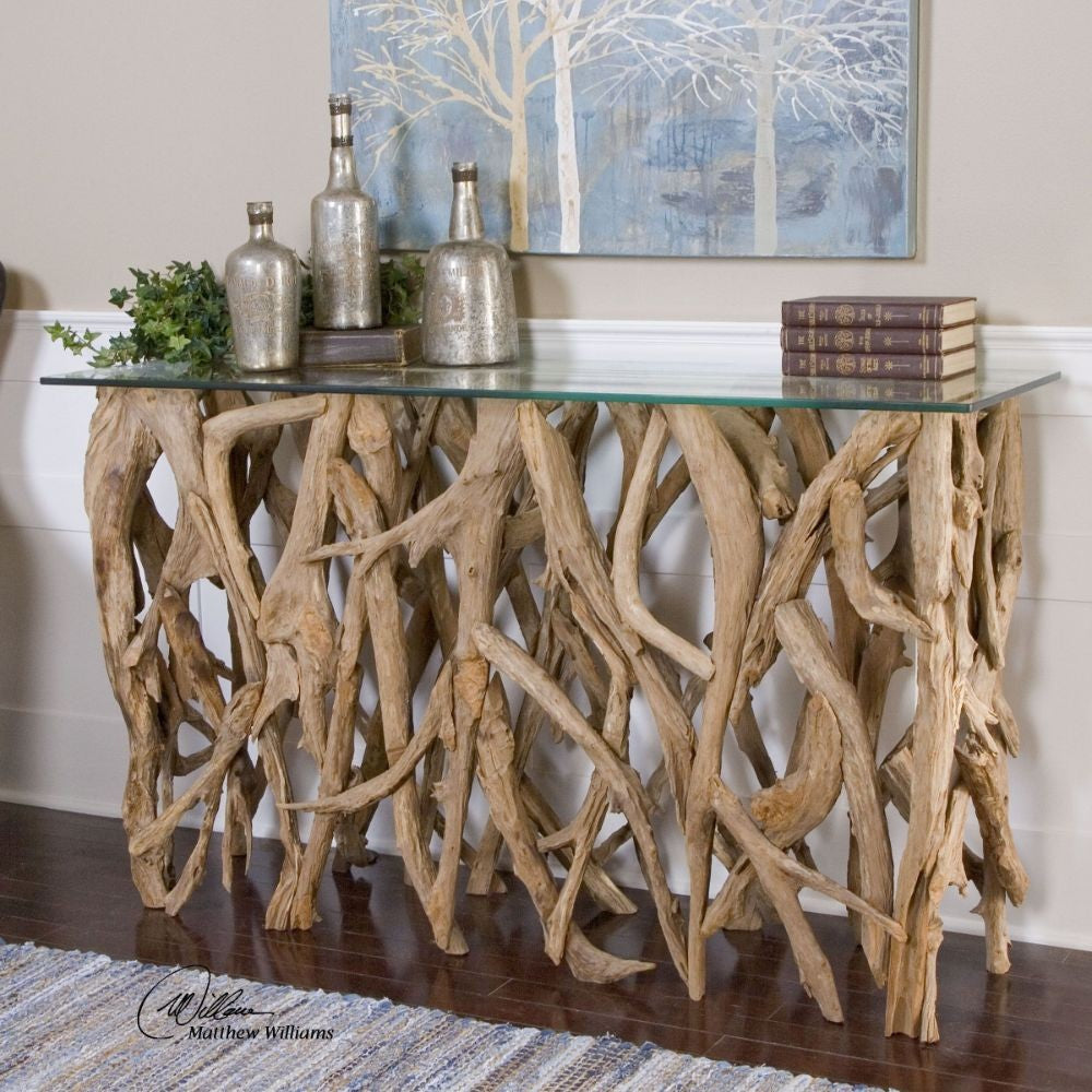 Uttermost Teak Wood Console By Casagear Home UT-25593