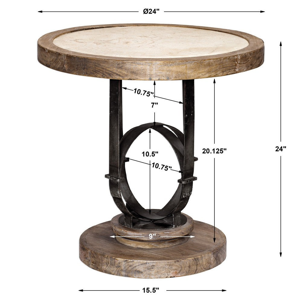 Uttermost Sydney Light Oak Side Table By Casagear Home UT-25841