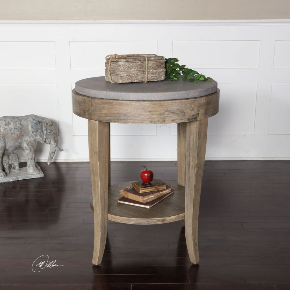 Uttermost Deka Round Side Table By Casagear Home UT-25909