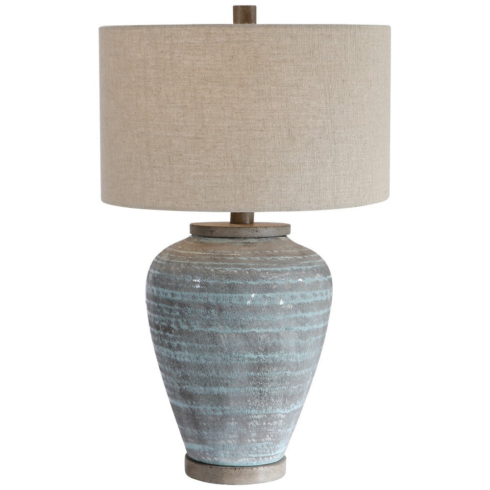 Uttermost Pelia Light Aqua Table Lamp By Casagear Home