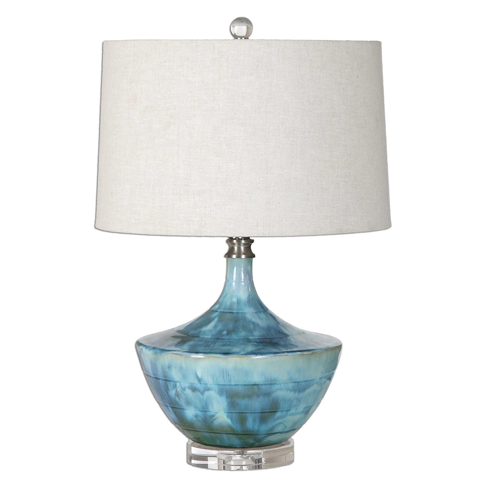 Uttermost Chasida Blue Ceramic Lamp By Casagear Home