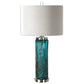 Uttermost Almanzora Blue Glass Lamp By Casagear Home