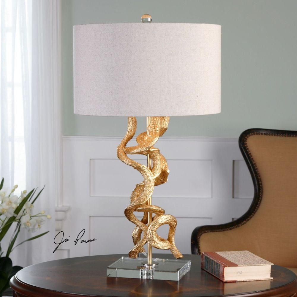 Uttermost Twisted Vines Gold Table Lamp By Casagear Home UT-27113-1