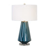 Uttermost Pescara Teal-Gray Glass Lamp By Casagear Home